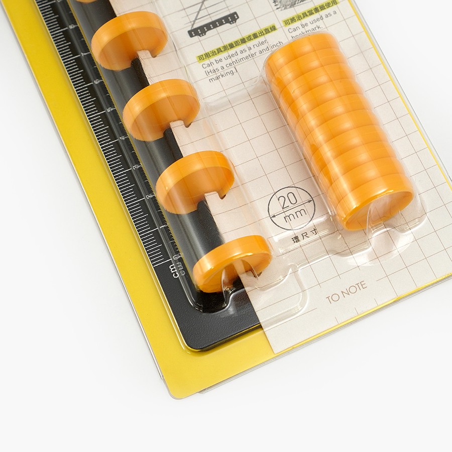 FOLIO X TO NOTE Ruler with Disc : ไม้บรรทัดพร้อมแผ่นดิสก์ ขนาด 20 มม. ...