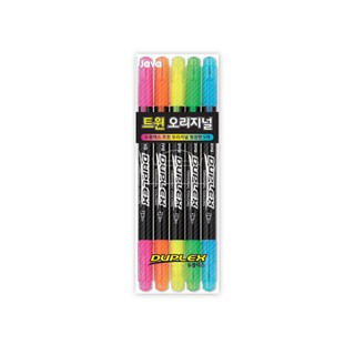 JAVA Duplex Twin Original 5-Colors Set ปากกาเน้นข้อความเซ็ต 5 สีออริจินอล