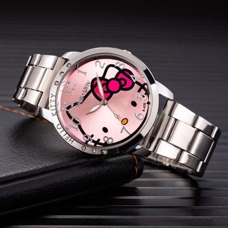 ภาพขนาดย่อของภาพหน้าปกสินค้านาฬิกาข้อมือควอตซ์ สายสแตนเลส ลายการ์ตูน Hello Kitty เรียบง่าย สําหรับผู้หญิง และนักเรียน จากร้าน vansvar.th บน Shopee
