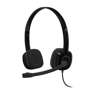 Logitech H151 Stereo Headset with Noise-Cancelling Mic หูฟังสเตอริโอพร้อมไมค์โครโฟนตัดเสียงรบกวน - (Black)