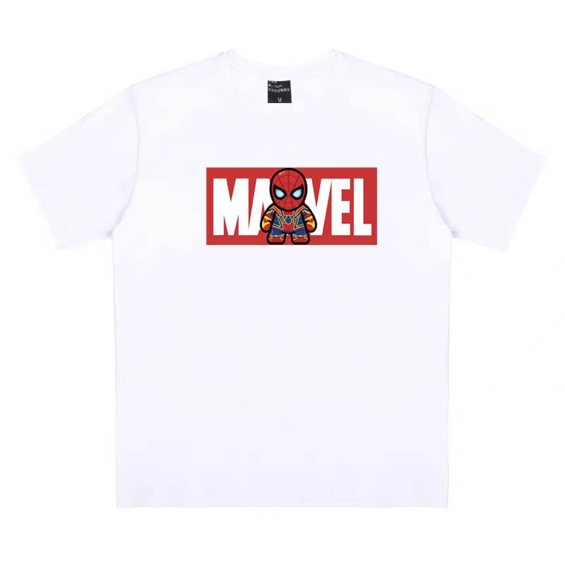 เสื้อยืดผ้าฝ้ายพิมพ์ลาย Marvel Avengers Spiderman