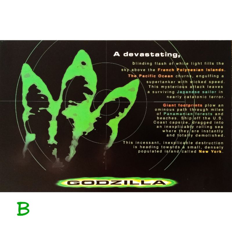 แฮนด์บิล-godzilla-1998-handbill-ใบปิดหนัง-มี-6-แบบให้สะสมจ้า