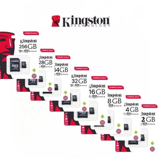 ภาพขนาดย่อของสินค้าKingston Memory Card Micro SDHC 2/4/8/16/32/64/128/256 GB คิงส์ตัน เมมโมรี่การ์ด SD Card