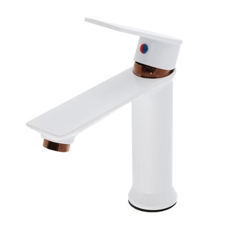 BASIN FAUCET NOVABATH NVG-CT119W WHITE ก๊อกอ่างล้างหน้าเดี่ยว NOVABATH NVG-CT119W สีขาว ก๊อกอ่างล้างหน้า ก๊อกน้ำ ห้องน้ำ