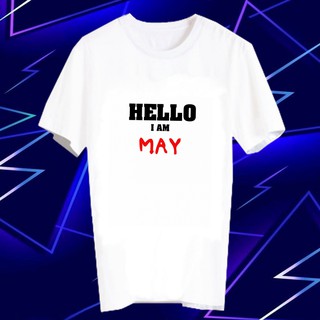 เสื้อยืดสีขาว สั่งทำ เสื้อยืด Fanmade เสื้อแฟนเมด เสื้อยืดคำพูด เสื้อแฟนคลับ FCB17-72 แฟนคลับ จีฮุน คือ MAY
