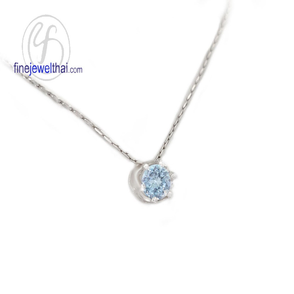 finejewelthai-จี้โทพาซ-โทพาซ-จี้พลอย-พลอยประจำเดือนเกิด-topaz-silver-pendant-birthstone-p1056tp02e