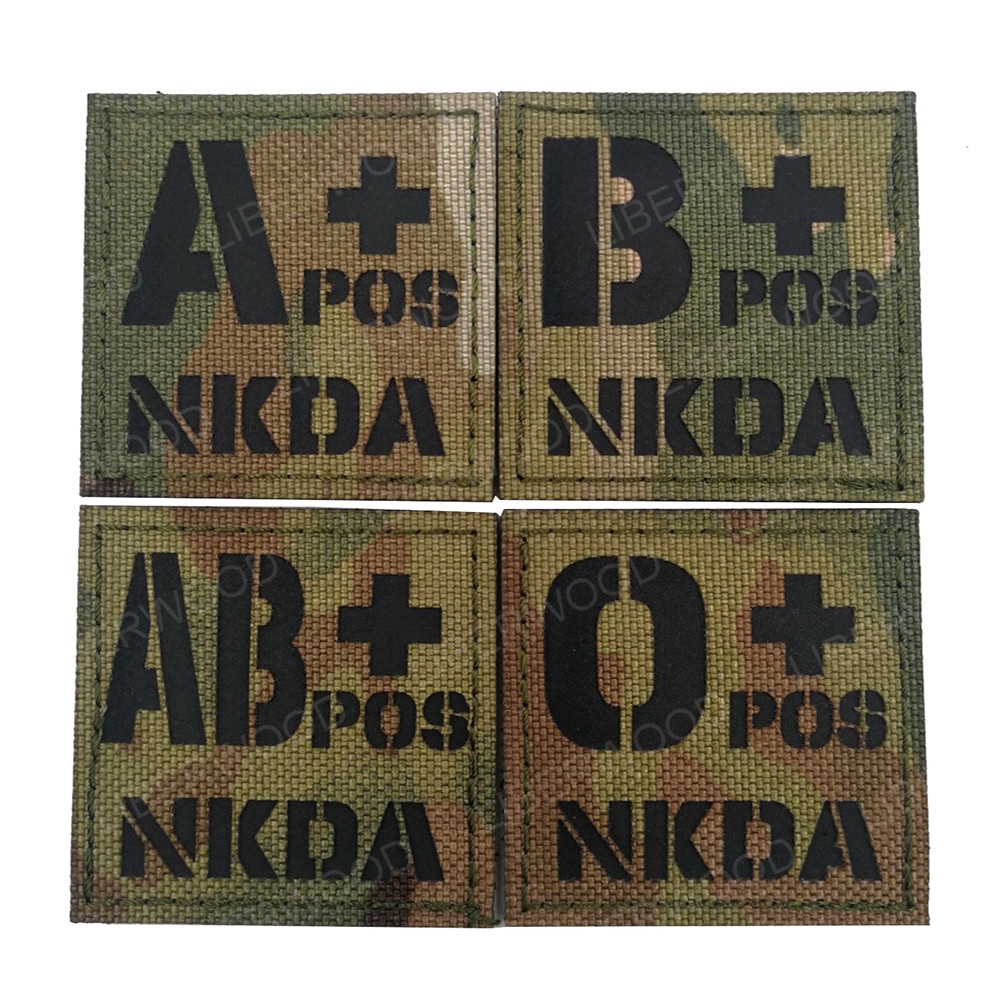 blood-type-infrared-ir-patch-a-b-o-ab-pos-positive-nkda-no-known-drug-allergy-rescue-badge-reversed-cp-military-armband