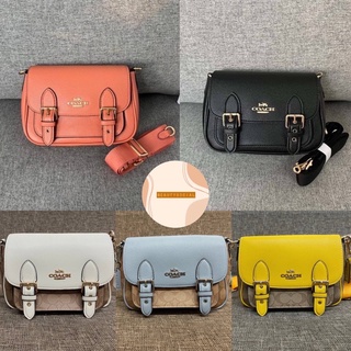 🟥หนังแท้🟥 MS เกรด 1:1 coach 22.5cm กระเป๋าสะพายข้าง mini สีสันพาสเทลใบน่ารัก