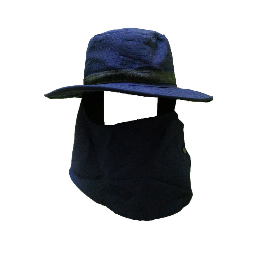 ภาพสินค้า️หมวกปีกผ้าคลุมปิดหน้า หมวกคลุมหน้า ️(สีน้ำเงิน) จากร้าน kapongbub บน Shopee ภาพที่ 2
