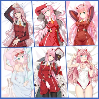 ADP หมอน Dakimakura อะนิเมะหมอน Darling in the Fraxx Zero Two 002 Series หมอนกรณี 150x50 ซม. 160x50 ซม. 100x35 ซม. หมอน Huggable 22403 9- H3777 B