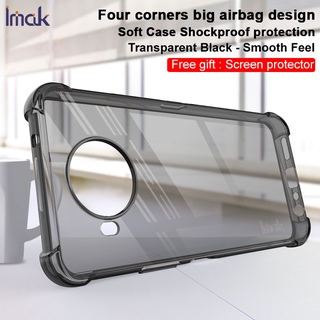 Imak Nokia 8.3 5G Shockproof Soft TPU Case Nokia8.3 Transparent Silicone Back Cover Screen Film