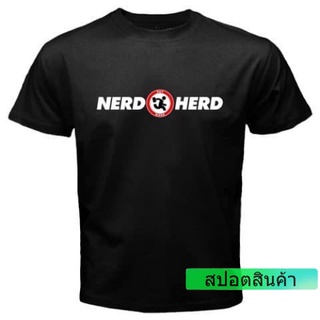 เสื้อยืดลําลอง ผ้าฝ้าย 100% แขนสั้น พิมพ์ลายกราฟฟิคโลโก้ Nerd Herd ของขวัญวันพ่อ 2022