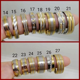 แหวนแฟชั่น แหวนคู่ SALE!!!แหวนทองอิตาลี่แท้ [ไม่ลอก ไม่ดำ ไม่แพ้100%]