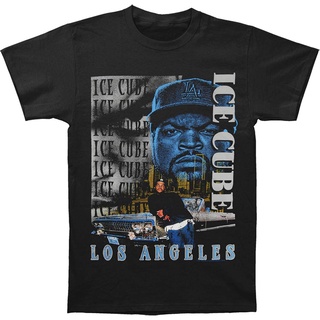 เสื้อยืดโอเวอร์ไซส์เสื้อยืด พิมพ์ลาย Ice Cube Los AngelesS-3XL
