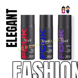 สินค้า FCUK Body Spray for Men 🇬🇧 เอฟซียูเค สเปรย์ระงับกลิ่นกาย สำหรับผู้ชาย หอมน้ำหอม  แบรนด์อังกฤษ
