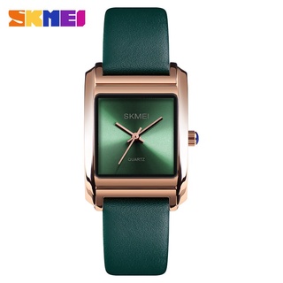 SKMEI Womens Watches Top Brand Luxury Genuine Leather Ladies Watch Quartz Fashion Wrist Watch reloj mujer