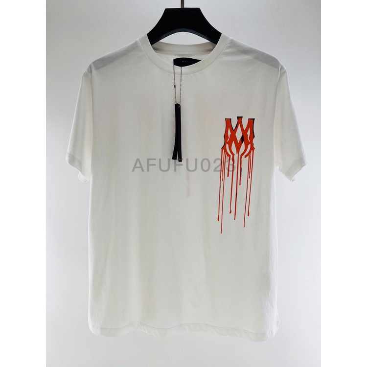 amiri-เสื้อยืดแขนสั้นลําลอง-พิมพ์ลายตัวอักษรกราฟฟิติ-ทรงหลวม-สไตล์สตรีท-แฟชั่นฤดูร้อน