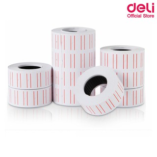 Deli 3210 Labeling Accessories สติ๊กเกอร์เครื่องยิงป้ายราคา (แพ็ค 1 แถว 10 ม้วน) สติ๊กเกอร์ อุปกรณ์ติดฉลากราคา ป้ายราคา