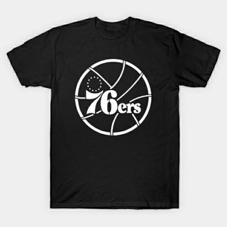 NBA ฟิลาเดลเฟีย 76ers เสื้อยืดที่มีคุณภาพสูงผ้าฝ้ายแขนสั้นเสื้อผ้าเครื่องแต่งกาย Unisex Bip