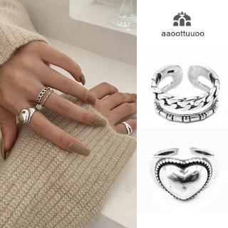 Geometry Circular Punk Ring Opening Index Finger Accessories Buckle Joint Tail Ring for Women