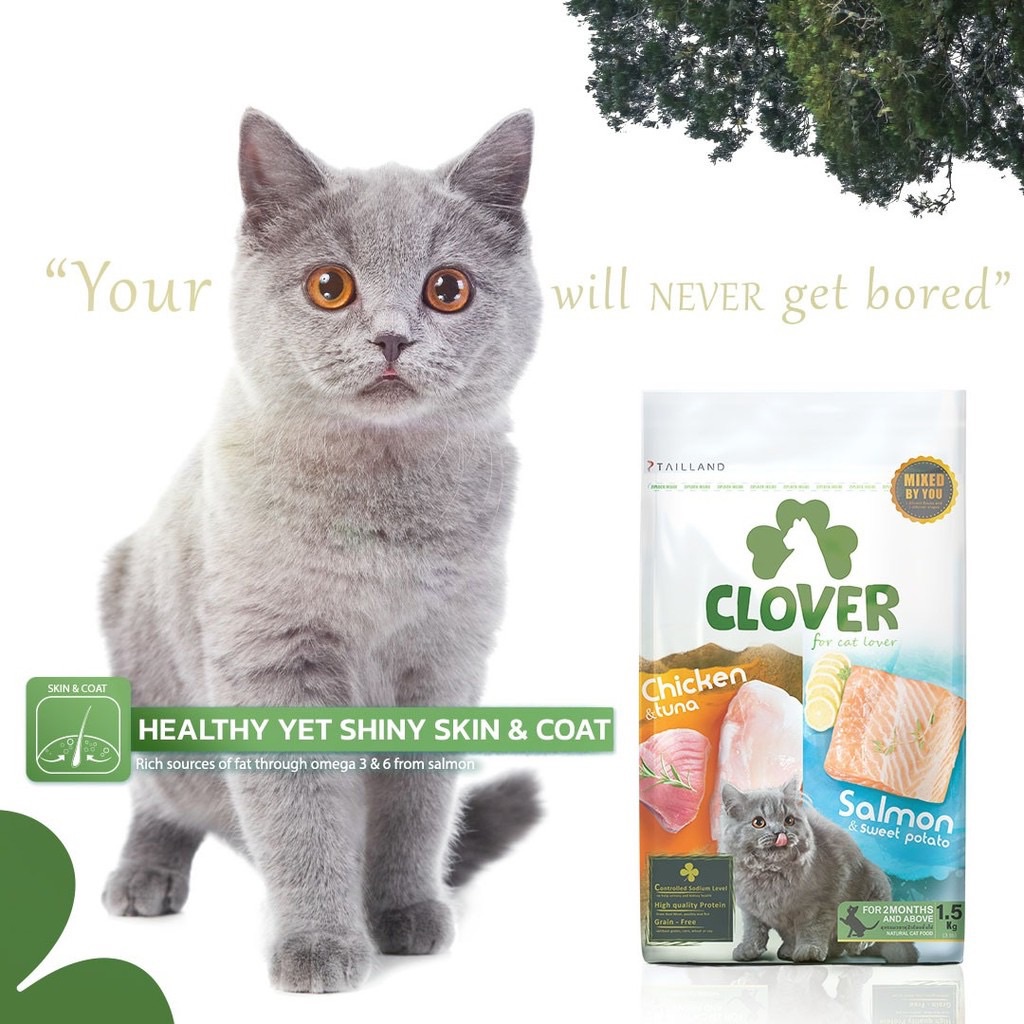 แบ่งขาย-clover-อาหารแมวโฮลิสติกและเกรนฟรี-สูตรมิกซ์บายยู-สำหรับแมวทุกช่วงวัย-l