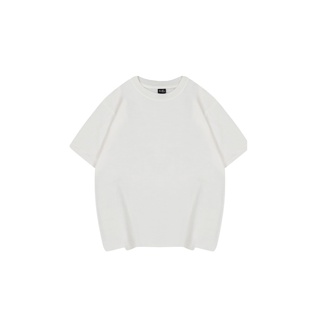 YuenPuen เสื้อยืด Oversize สีขาว ยืนพื้นไม่ยืด ไม่ย้วย เสื้อสีพื้น ผ้า Cotton ผสม Polyester ผ้านุ่ม