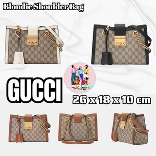 GUCCI/GUCCI ขนาดใหญ่/กลาง/Tote/Crossbody/กระเป๋าโซ่/กระเป๋าช้อปปิ้ง/ใหม่! สไตล์คลาสสิก! แท้100%