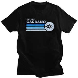 ขายดี!popular short-sleeved unisex T-shirt Cardano  Men Short Sleeves Cal  Trendy ADA Cryptocurrency Crypto Currency  Fi