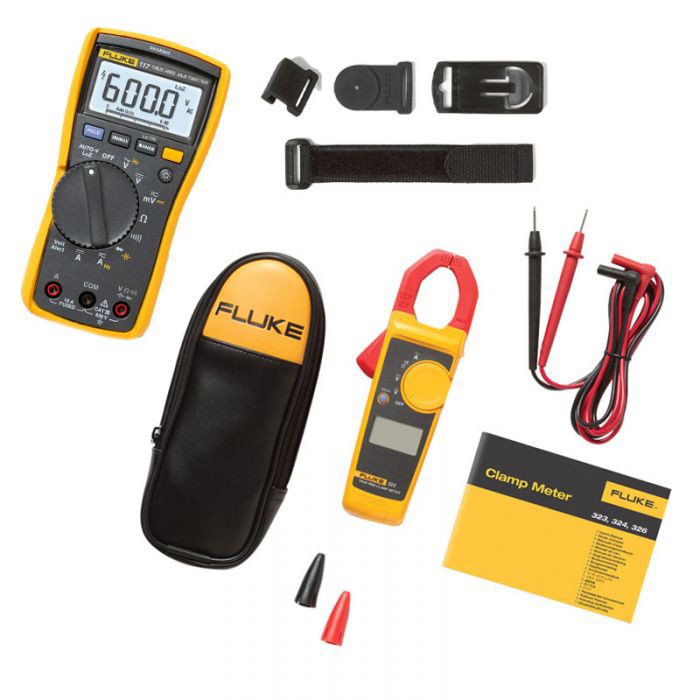 Fluke 117/323 Electricians Combo Kit, Digital Multimeter and Clamp ...
