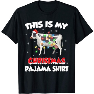 [S-5XL] ชุดนอน เสื้อยืด พิมพ์ลาย this is my Christmas วัว Unsiex แฟชั่นวันพ่อ