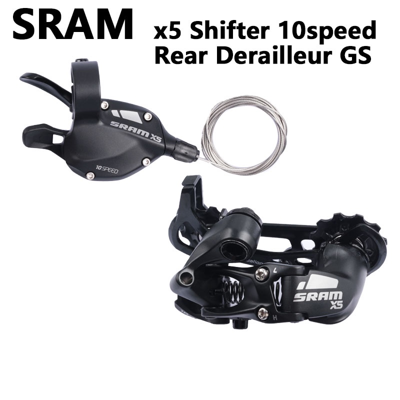 sram-x5-ตีนผีจักรยาน-10-ความเร็ว-gs-กรงกลาง-สีดํา-สําหรับจักรยานเสือภูเขา