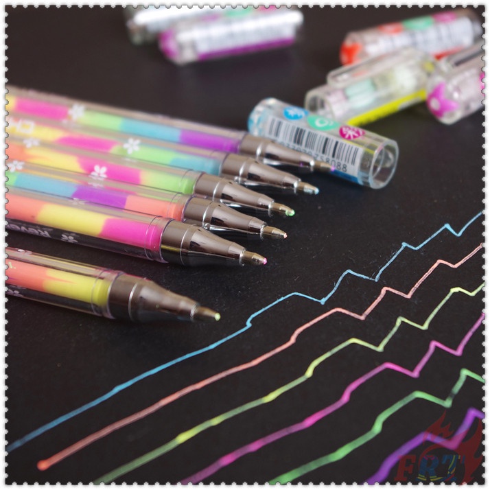 ปากกามาร์กเกอร์-ไฮไลท์-6-สี-ดีไซน์น่ารัก-สีสันสดใส-เครื่องเขียน-1-ชิ้น