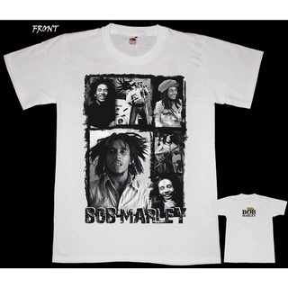 เสื้อยืดสีขาวเสื้อยืดแขนสั้น พิมพ์ลาย Bob Marley Style 1 มาใหม่ เลือกลายได้S-4XL