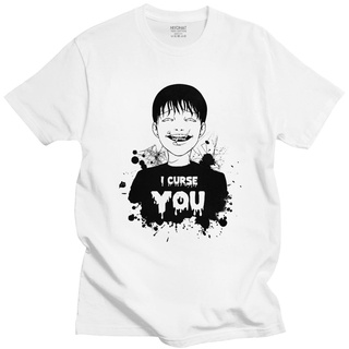 เสื้อยืดคอกลม แขนสั้น ผ้าฝ้าย พิมพ์ลายมังงะ Kago Junji Ito สไตล์ญี่ปุ่น สําหรับผู้ชาย