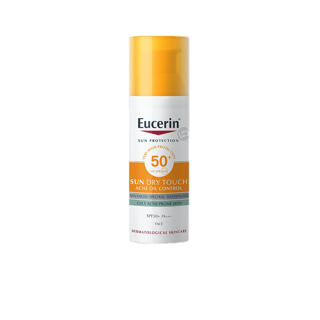 Eucerin SUN DRY TOUCH ACNE OIL CONTROL SPF50+ PA++++ 50 ML ยูเซอริน ซัน ดราย ทัช ออยล์ คอนโทรล ครีมกันแดดเนื้อบางเบา