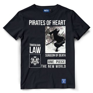 เสื้อยืดแขนสั้น เสื้อยืดวันพีช One piece OP-702-BK LAW เสื้อยืด