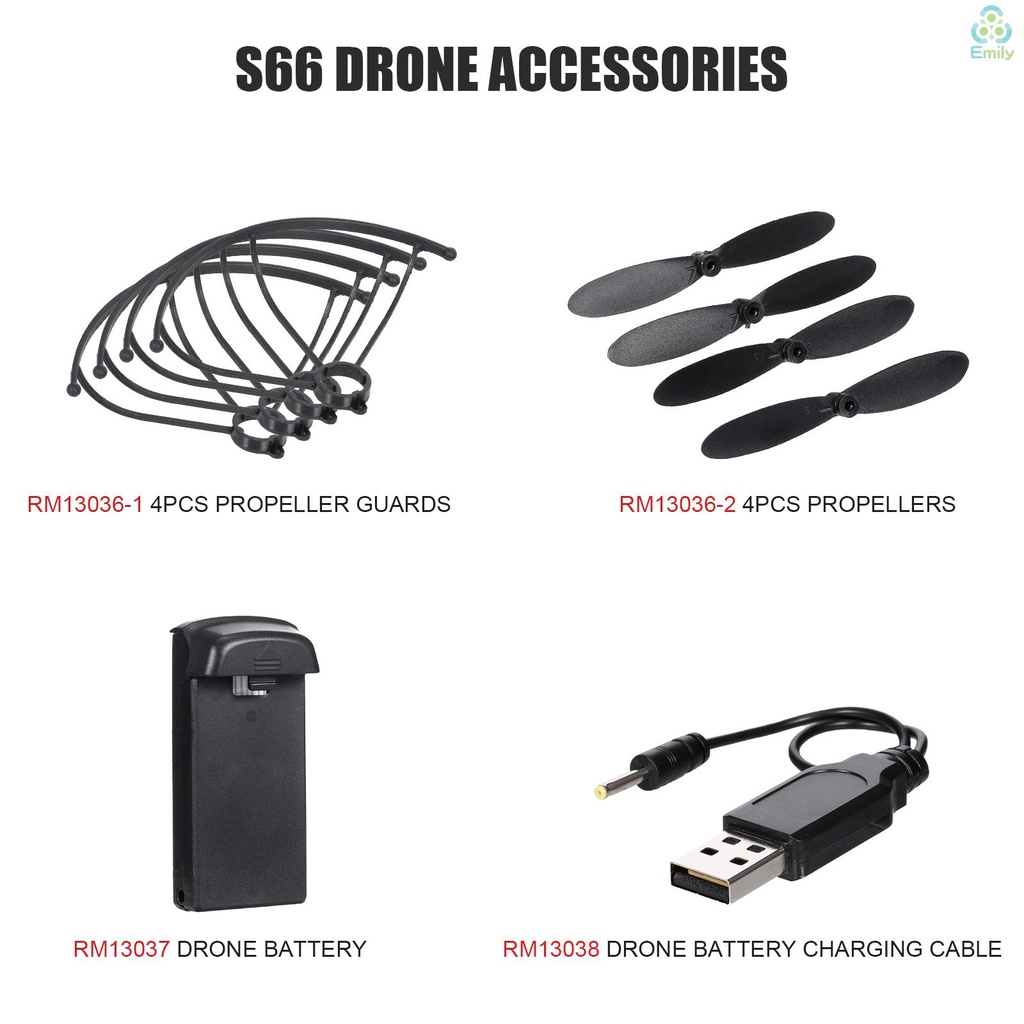 ใหม่-อุปกรณ์เสริมใบพัดโดรน-s66-rc-drone-4-ชิ้นสําหรับโดรน-rc-quadcopter-rc