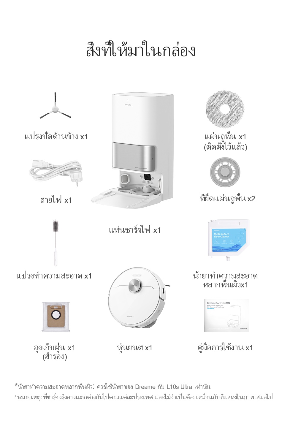 รูปภาพเพิ่มเติมเกี่ยวกับ Dreame Bot L10s Ultra SE Robot Vacuum and Mop Cleaner 8-in-1 หุ่นยนต์ดูดฝุ่น ถูพื้น ซักผ้าถู อบผ้าแห้ง การเติมและระบายน้ำอัตโนมัติ พร้อมกับแท่นชาร์จอัจฉริยะ All-In-One