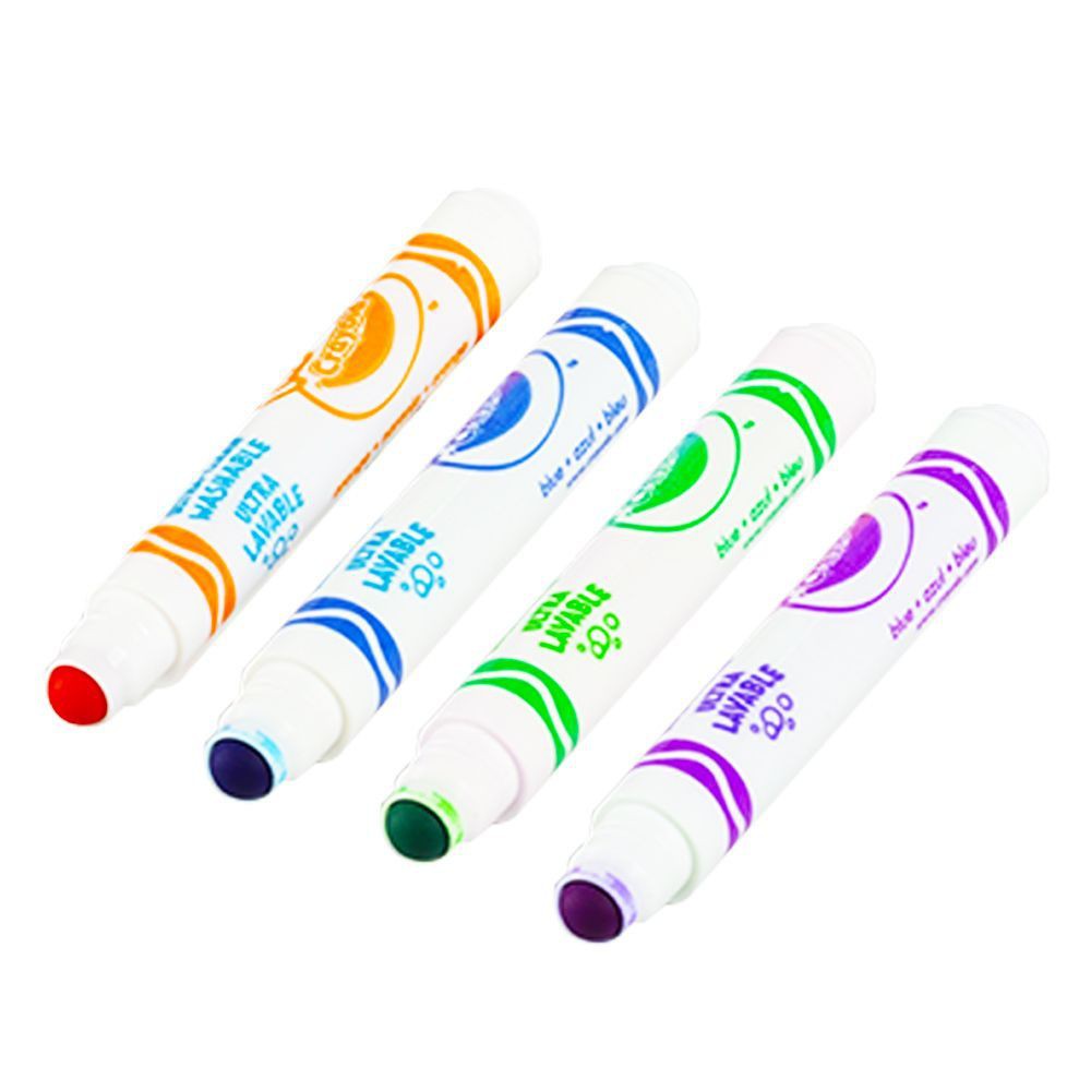 สีเมจิกหัวกลมล้างออกได้-crayola-8-สี-งานศิลปะ-อุปกรณ์เครื่องเขียน-ผลิตภัณฑ์และของใช้ภายในบ้าน-ultra-clean-washable-marke