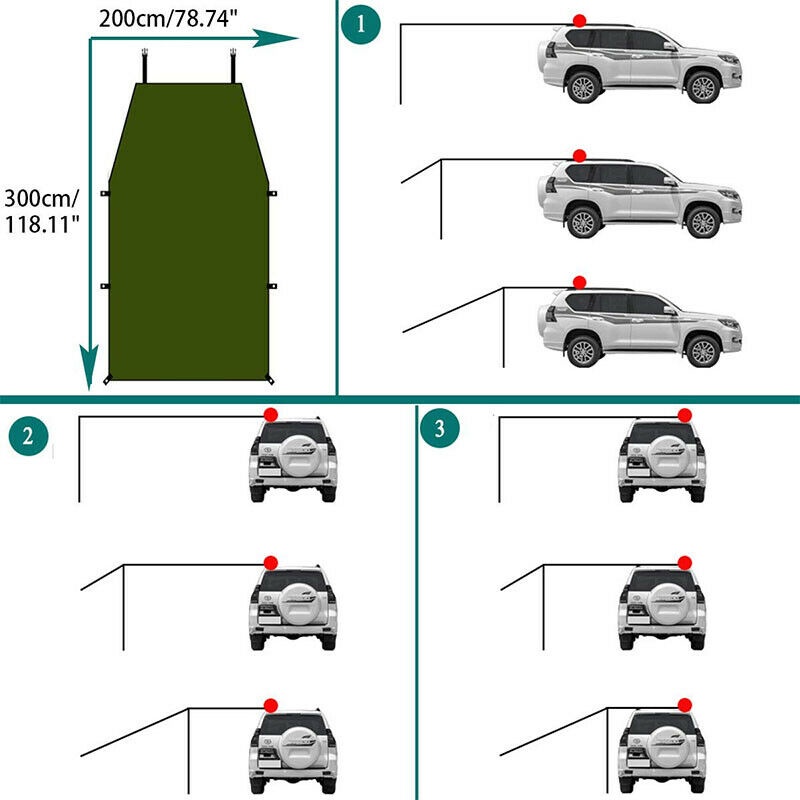 bhq-cod-ม่านบังแดดติดรถ-เต้นท์หลังคา-awning-ฟลายชีทติดรถ-ม่านบังแดดติดรถ-vehicular-canopy-tarp