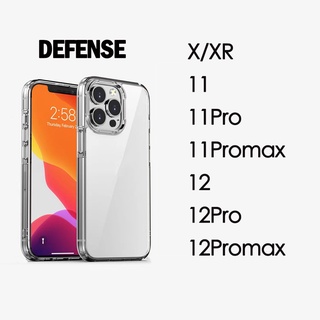 DEFENSE เคสใสกันกระแทก สำหรับ iPhone 12 Pro Max/ 12/สำหรับ iphone 11 pro max/11/XR/X ของแท้ ไม่เหลือง คุณภาพดี