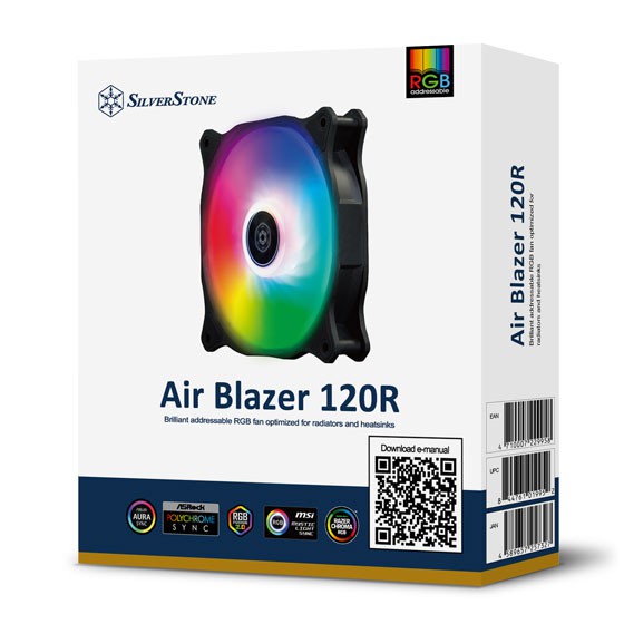 ภาพหน้าปกสินค้า️พัดลมเคส ️SILVERSTONE AIR BLAZER 120R ARGB 120mm Chasis Fan ( Black / White ) airblazer จากร้าน hardware_corner บน Shopee