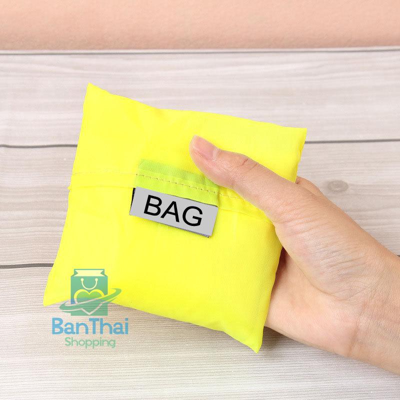 ถุงผ้าพับเก็บได้-ใช้สำหรับใส่ของหรือเป็นของที่ระลึกก็สวยงาม-น้ำหนักเบาไม่เปลืองเนื้อที่กระเป๋า-bt99
