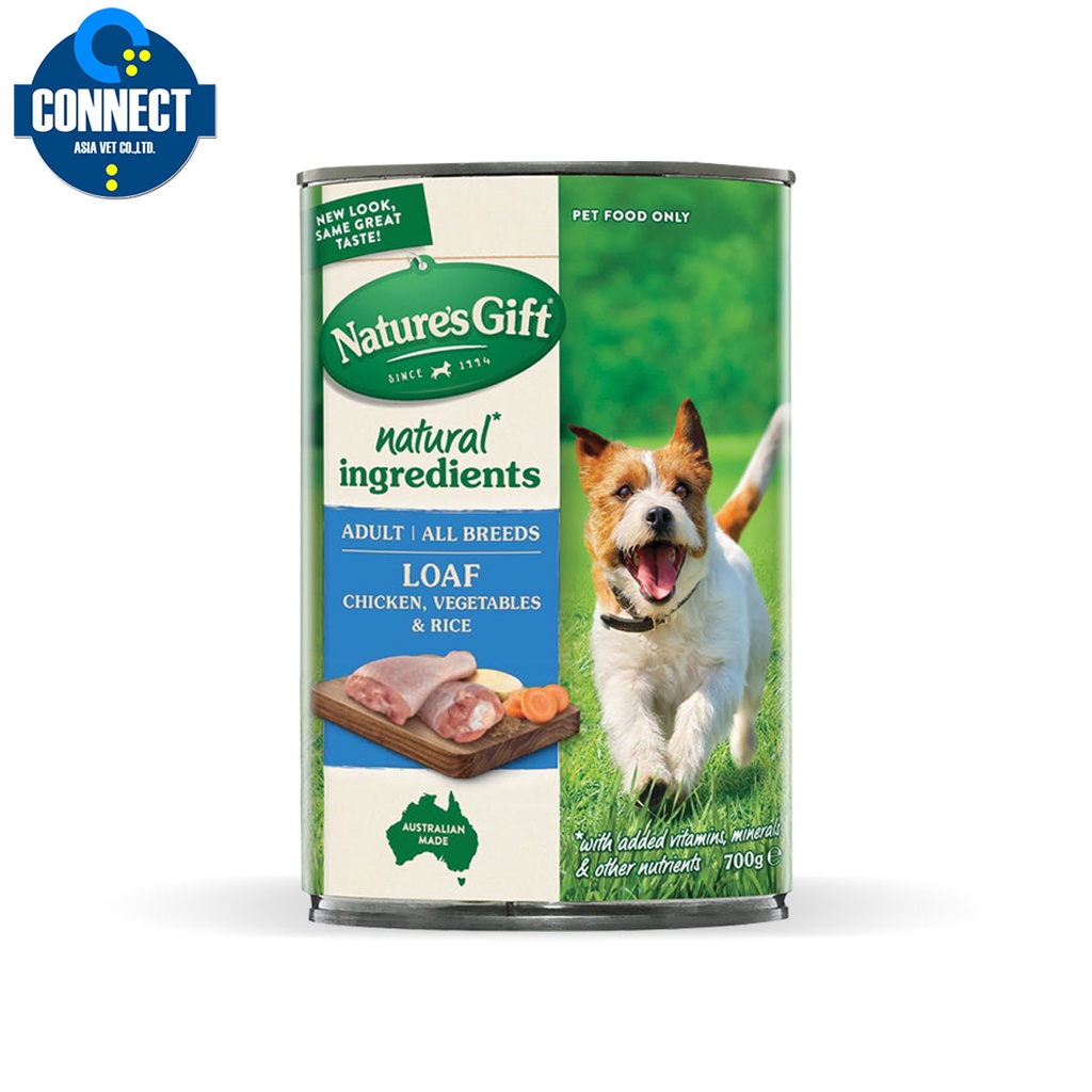 เนเจอร์ส-กิ๊ฟ-natures-gift-อาหารกระป๋องสำหรับสุนัข-สูตรไก่-ข้าวโอ๊ตและผัก-700-กัรม