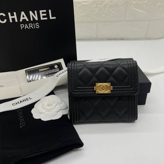 Chanel wallet หน้าบอย Grade vip Size 11.5cm  อปก.fullboxset