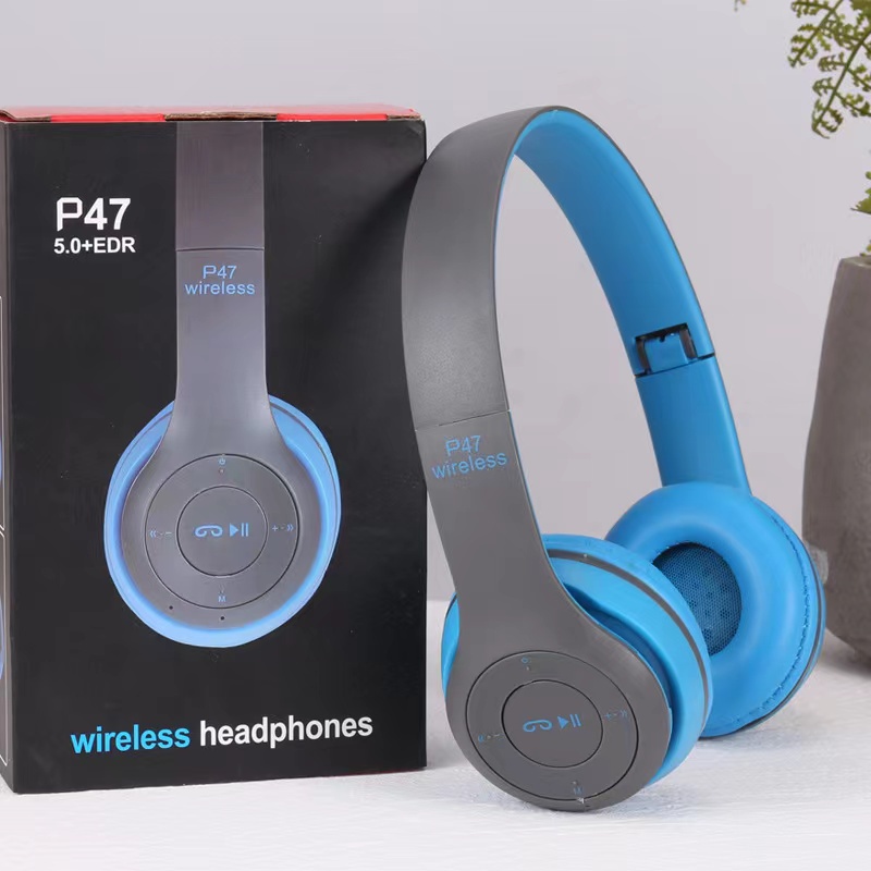 พร้อมส่ง-หูฟังบลูทูธ-ไร้สาย-p47-bluetooth-headphone-stereo