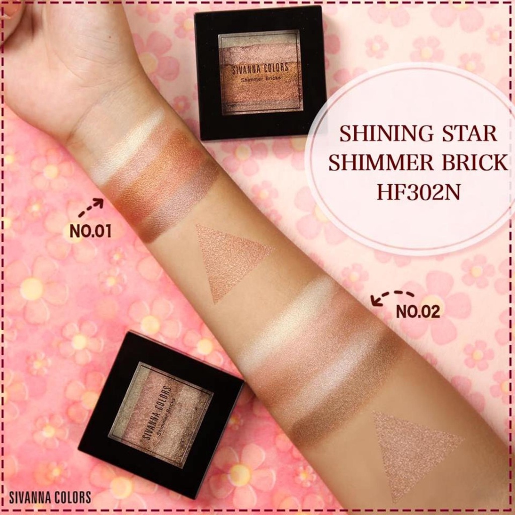 sivanna-colors-shimmer-bricks-hf302-ซิเวน่า-คัลเลอร์-บลัชออนไล่สี-ชิมมเอร์บริค-ได้ทั้งแก้มและตา