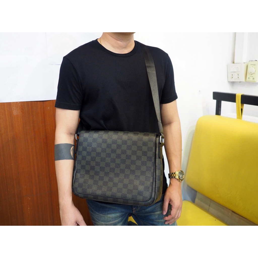 ของแท้! กระเป๋าสะพายข้างลายตาราง กระเป๋าหนังสะพายข้าง | Shopee Thailand