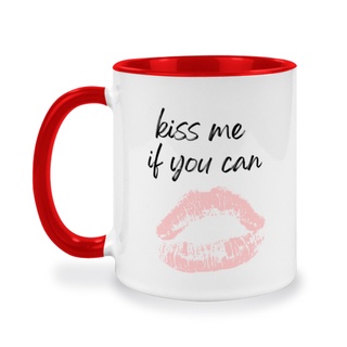 แก้วกาแฟสกรีนข้อความ, Kiss me if you can, แก้วของขวัญสำหรับคนที่คุณรัก, แก้วของขวัญวันวาเลนไทน์