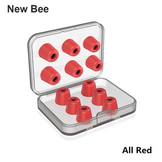 New Bee Replacement Noise Isolating 3 pairs Memory Foam tips &amp; 3 pairs Silicone Earbuds Ear Pads for Headphone Earphone Black